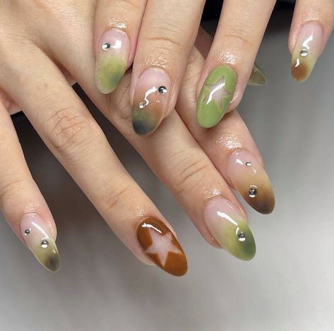 Kitsch Nails, Maximalist Nails, Hippie Nails, Grunge Nails, Pretty Gel Nails, Soft Nails, Dream Nails, Fire Nails, Funky Nails