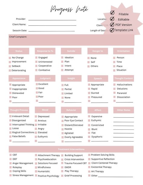 Comprehensive Fillable & Editable Client Progress Note Form, Counseling Template, Therapy Tool, Therapist Progress Note Template. Group Therapy Notes Template, Therapy Session Notes Template, Pre Post Therapy Reflections, Therapy Progress Notes Templates, Therapist Schedule Template, Pre Therapy Notes, Lpc Counseling, Soap Notes Counseling, Therapy Notes Template