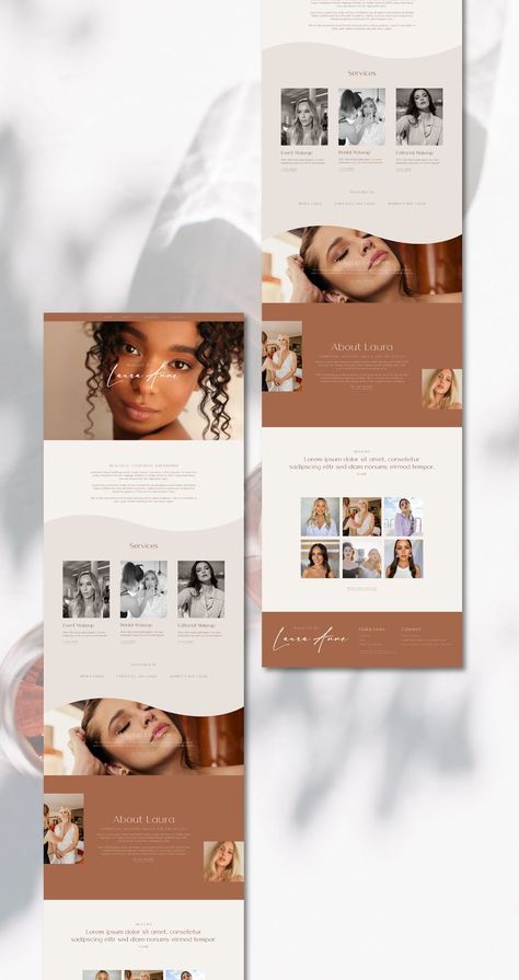 brand design, website design, website aesthetic Artist Website Design, Soft Light Photography, Makeup Artist Website, Website Branding Design, Graphic Designer Studio, Presentation Backgrounds, Professional Website Design, Vintage Revival, Branding Website