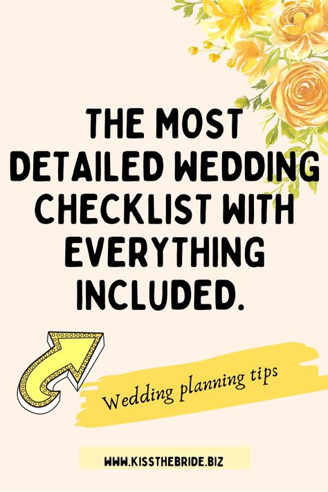 Get the full list of things to put on your wedding checklist. The ultimate wedding checklist is vital to help you with wedding planning. Wedding To Do List Checklist Detailed, Wedding Checklist Uk, Pre Wedding Checklist, Wedding List Checklist, Wedding Ceremony Checklist, Wedding Reception Checklist, Wedding Planning Checklist Detailed, Wedding Preparation Checklist, Ultimate Wedding Checklist