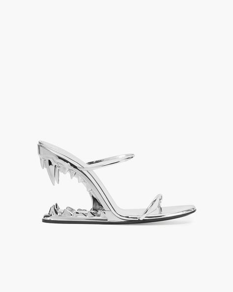 Morso heels: Women Shoes Silver | GCDS Shoes Silver, Green Heels, Dog Teeth, Silver Heels, Dog Pin, Silver Shoes, Dream Shoes, Thong Sandals, Military Green