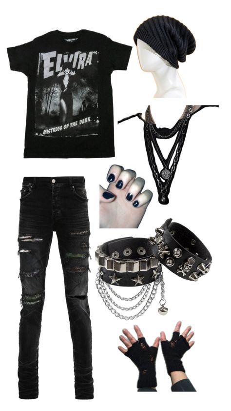 emo inspired Emo Style, Emo Boy, Gothic Metal, Emo Outfits, Rocker Chic, Boy Accessories, Emo Fashion, Cool Fits, Gothic Outfits