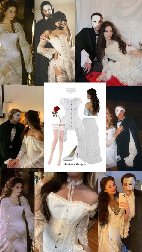 Christine Phantom Of The Opera Costume, Opera Dress, Halloween Social, Hallowen Ideas, Hot Halloween Outfits, Clever Halloween Costumes, Couples Halloween Outfits, Holloween Costume, Cute Couple Halloween Costumes