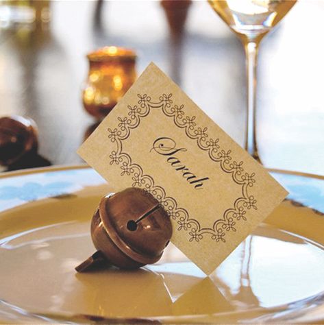 Our toasting bells are the perfect addition to your dinner party or holiday table. Whether you’re decorating for fall, Christmas, New Year’s Eve or another celebratory event, we’ve got you covered!⁣⁣⁣⁣Our beautiful toasting bells serve as a place card holder for your guests, a unique label holder for your holiday buffet, as well as a gorgeous bell to ring as you toast & celebrate your special occasion! Our Toasting Bells / Place Card Holders are handcrafted from premium lead-free brass. They are Meaningful Signs, Xmas Foods, Holiday Place Cards, Christmas Place Settings, Place Holders, Christmas Place Cards, Thanksgiving Dinner Table, The Polar Express, Christmas Place