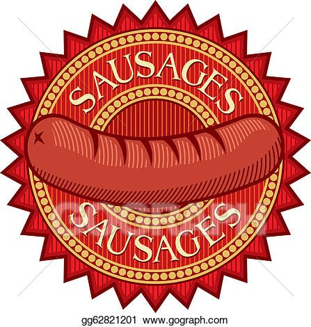 sausages label (sausage sign) Banner Printing, Facebook Image, Vector Clipart, Instagram Design, Sausages, Image Photography, Graphic Image, Free Vector Images, Vector Art