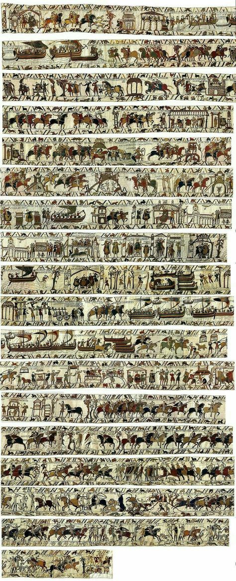 Bayeux Tapestry. Bayeaux Tapestry, Battle Of Hastings, Norman Conquest, Mini Printables, Stem Stitch, Bayeux Tapestry, Empire Romain, William The Conqueror, Karakter Disney