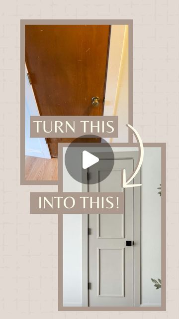 Crystel DIY & Design on Instagram: "I love it when such a simple project can make such a big impact!   Watch as I update my 1970 doors for WAY less than the cost of replacing them!   Comment “closet” for links and be sure to follow along for more fun projects." Diy Door Update, Cheap Doors, Oak Grove, Door Upgrade, Design Hack, Diy Renovation, Modern Door, Door Makeover, Old Doors