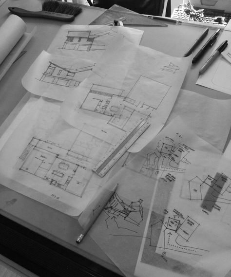 Architecture Job Aesthetic, Architecture Aesthetic Job, Design Process Sketch, Architecture Notes, Architecture Process, Architecture Desk, Architect Career, Architecture Career, Work Desks