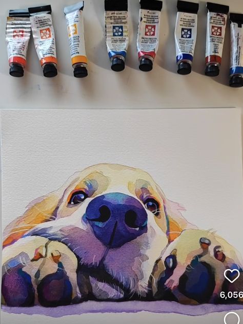 Watercolor And Pen Art Animals, Dog Watercolour Painting, Watercolor Dog Painting, Dog Paintings Easy, Dog Art Diy, Childrens Book Illustrations, Dog Watercolor Painting, Dog Watercolor, 강아지 그림