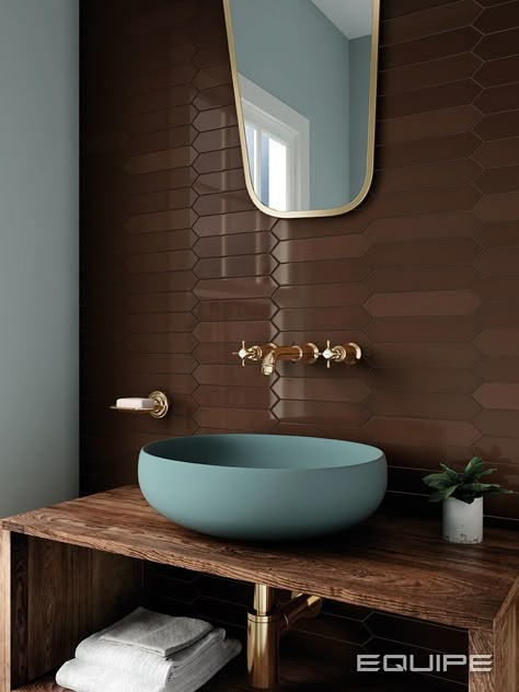 Chocolate Tiles Bathroom, Bathroom Decor Brown Tile, Brown Tiles Bathroom Ideas, Chocolate Bathroom Ideas, Brown Tiled Bathrooms Ideas, Brown Tiled Bathrooms, Chocolate Brown Bathroom Ideas, Dark Brown Bathroom Walls, Brown Tiles Kitchen