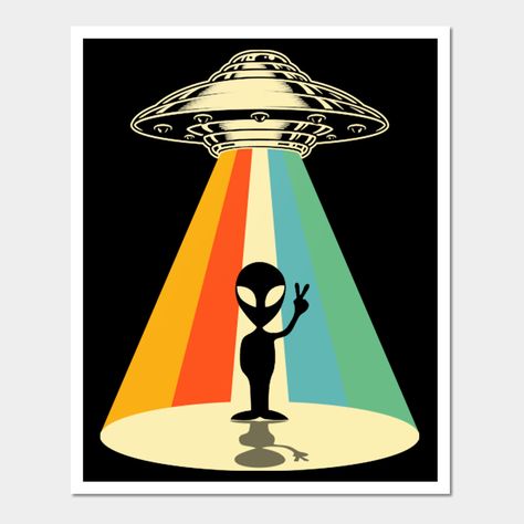 Alien Painting, How To Draw Abs, Vintage Alien, Ufo Art, Alien Drawings, Alien Aesthetic, Arte Alien, Drum Heads, Tshirt Design Inspiration