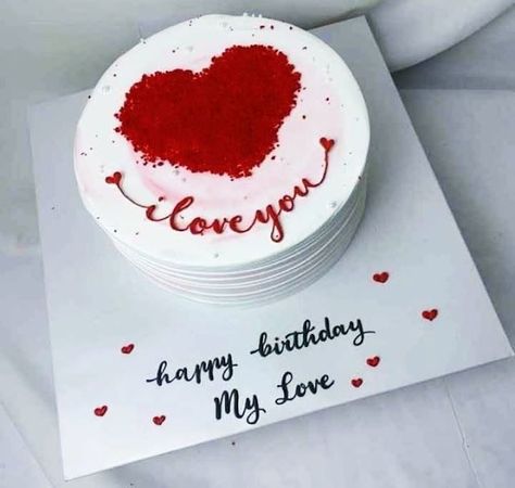 Love Cakes Romantic, Gf Birthday Cake Design, Hubby Birthday Cake Designs, Birthday Cake For Men Husband Unique, Simple Birthday Cake For Men Ideas, Creative Birthday Cake For Husband, Birthday Cake For Love, Happy Birthday On Cake, Unique Birthday Cake For Boyfriend