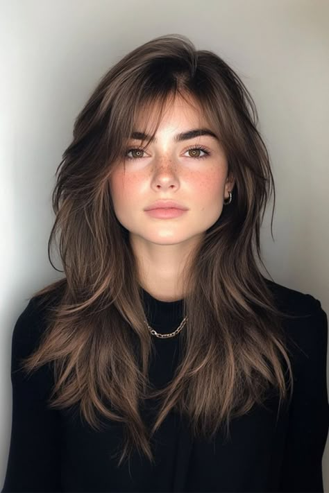 Long Shag Hairstyles, Straight Wavy Hair, Hair Movement, Long Shag, Haircut Inspo, Hair Cut Ideas, Long Layered Haircuts, Shag Hairstyles, Long Brown Hair