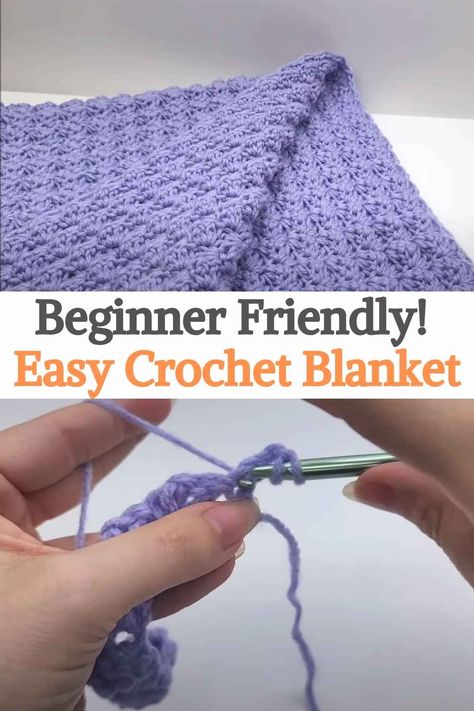 This beautiful crochet blanket is very easy to crochet and great for the beginner crocheter. It can be made in any size from an easy crochet baby blanket to an easy crochet king size blanket. is a quick and easy crochet project for beginners or advanced. In the video tutorial of the creator, Bago Day Crochet, she explains step by step how to make this beautiful project, it is very simple and quick to do, you just have to pay close attention. We could say that it can be done by... Easy Crochet Blanket For Beginners Video, How To Crochet An Afghan For Beginners, Simple Afghan Crochet Patterns, Fast Easy Crochet Afghan Free Pattern, Easy Crochet Projects Beginner, Done In A Day Crochet Blanket, Super Easy Beginner Crochet Patterns, Easy Crochet Blanket For Beginners Step By Step Simple, Fast Crochet Blanket Pattern Free