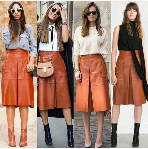 Skirts And Boots, Rok Outfit, Leather Skirt Outfit, Leather Skirts, Fashion Trends Winter, Neue Outfits, Mode Chic, Ținută Casual, Winter Trends