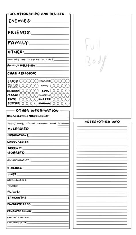 Character Dossier Template, Character Lore Template, Mha Character Sheet Template, Character Background Sheet, Anime Character Sheet Template, Oc Info Sheet Template Detailed, Character Poses Sheet, Character Description Sheet, Character Sheet Template Writing