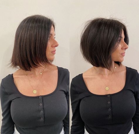 Kort Bob, Trendy Bob, Bobs For Thin Hair, Stacked Bob, Stacked Bob Haircut, Long To Short Hair, Chin Length Hair, Bob Haircut For Fine Hair, Thin Hair Haircuts