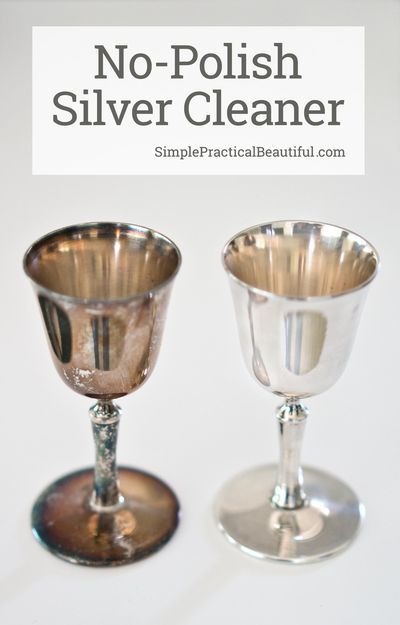 How to clean silver without polishing | Remove tarnish from silver with no silver polish Homemade Toilet Cleaner, Clean Baking Pans, Cleaning Painted Walls, How To Clean Silver, Glass Cooktop, Tarnish Remover, Deep Cleaning Tips, Silver Cleaner, Clean Dishwasher