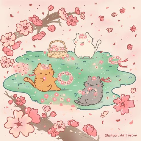 Good afternoon and happy cherry blossom season! This is my entry for the drawing challenge #sprinkleofspring24 hosted by @writternimart @hey_jaypeg @munchkii.art @squishysstudio @grandma.keiko The theme is animals and flower crown. I was inspired by the cherry blossoms season to add a touch of whimsical to flower crown making :) #drawingchallenge #sakura #hanami #cherryblossoms #spring #kawaiineko #可愛い猫　#桜　#花見 Japan Cherry Blossom Drawing, Sakura Flower Drawing, Flower Crown Making, Flowers Anime, Cherry Blossom Drawing, Nature Drawings, Seasons Of Blossom, Crown Making, Spring Drawing