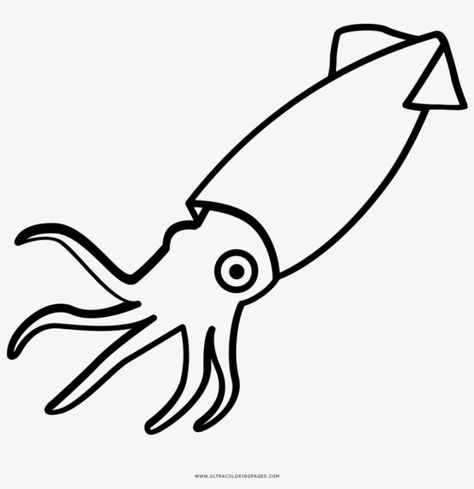 Squid Drawing Simple, Cartoon Drawing Easy, Squid Drawing, Sea Explorer, Stickers Whatsapp, Drawing Black And White, Easy Cartoon Drawings, Png Free Download, Black And White Cartoon