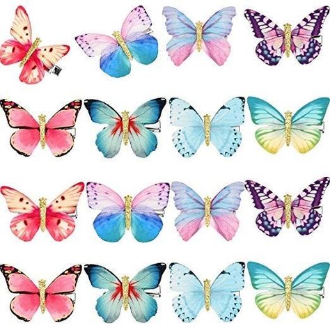 Bus Art, Butterfly Hair Clips, Birthday Cake Topper Printable, Butterfly Printable, Butterfly Illustration, Butterfly Clip Art, Baby Hair Clips