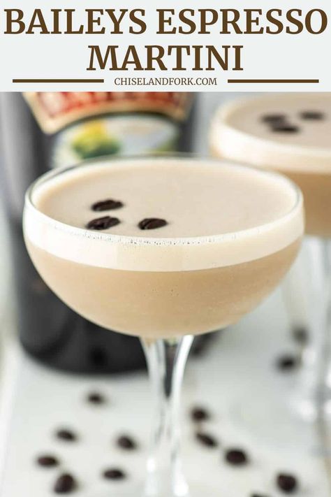 Baileys Espresso, What Is Simple Syrup, Baileys Martini, Desserts For One, Baileys Irish Cream Coffee, Caramel Martini, Chicken Enchilada Soup Recipes, Irish Cream Coffee, Espresso Martini Recipe