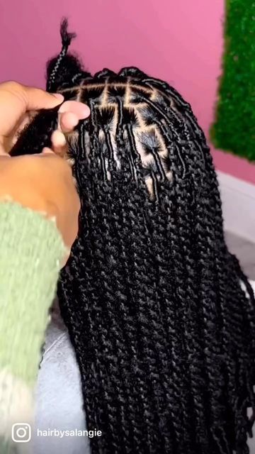 black_hair_court on Instagram: "Would you try this new locs style? Follow @finaafricanhairbraiding for braids inspiration . 💫Follow @bhcoskin for beauty products 💫Follow @princess_idehen for kids fashion . Note:if you want your pic removed from this page please dm. . . Tag a friend Leave a comment . . . @hairbysalangie . . . . . . . . . . #explore #theshaderoom #blackexcellence #blackculture #blackgirlskillingit #themelaninshadesroom #blacktwitter #blackhollywood #blackqueens #balleraler Short Box Braids Hairstyles, Twisted Hair, Short Box Braids, Big Box Braids Hairstyles, Single Braids, Faux Locs Hairstyles, African Hair Braiding Styles, Box Braids Hairstyles For Black Women, Braided Cornrow Hairstyles