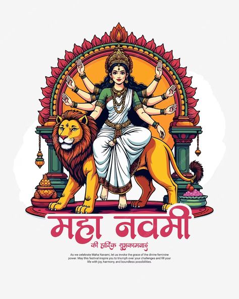 Durga Ashtami with Maa Durga Maha Navami Festival Celebration Social media Post banner template | Premium AI-generated vector Navratri Post, Maha Navami, Durga Ashtami, Festival Inspiration, Maa Durga, Happy Navratri, Festival Celebration, Feminine Power, Durga Puja