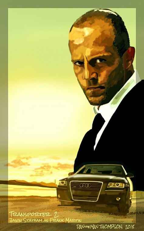 (Spen Art by DANtheMAN607 4/24/18) Jason Statham as Frank Martin • Transporter 2 • Audi A8 W12 [movie car series] The Transporter, Frank Martin, Action Movie, Jason Statham, Audi A8, Cars Movie, Tv Art, Action Movies, Movie Characters