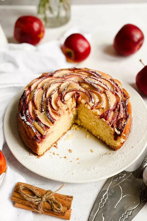 Apple Rose Cake by kaotickrunch | Quick & Easy Recipe | The Feedfeed Apple Rose Cake Recipe, Apple Rose Cake, Filled Desserts, Rose Cake Recipe, Single Layer Cake, Decorative Desserts, Baking Competition, Rose Cake Design, Apple Tea Cake