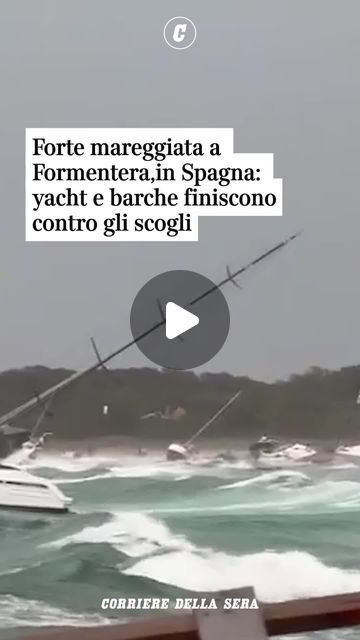 Corriere della Sera on Instagram: "Una forte ondata di maltempo si è abbattuta sulle Baleari, in particolare a Formentera e Ibiza, nella mattinata di mercoledì 14 agosto. A Formentera la mareggiata (e i venti fino a 100km/h) ha provocato diversi danni: in questi video si vedono numerose imbarcazioni, tra cui yacht e barche a vela, in balia delle onde, rovesciate o finite sulla spiaggia e contro gli scogli. Decine le barche rimaste bloccate in mare ed è stato necessario l'intervento dei servizi di soccorso, mentre alcuni voli diretti a Ibiza e a Palma di Maiorca sono stati cancellati. Il porto di La Savina a Formentera è stato chiuso per circa un'ora a causa delle raffiche di vento. 
Secondo funzionari locali una decina di barche sono state soccorse nella zona di sa Sequi e una barca a vel Cala Saona, Ibiza, On Instagram, Instagram, Porto