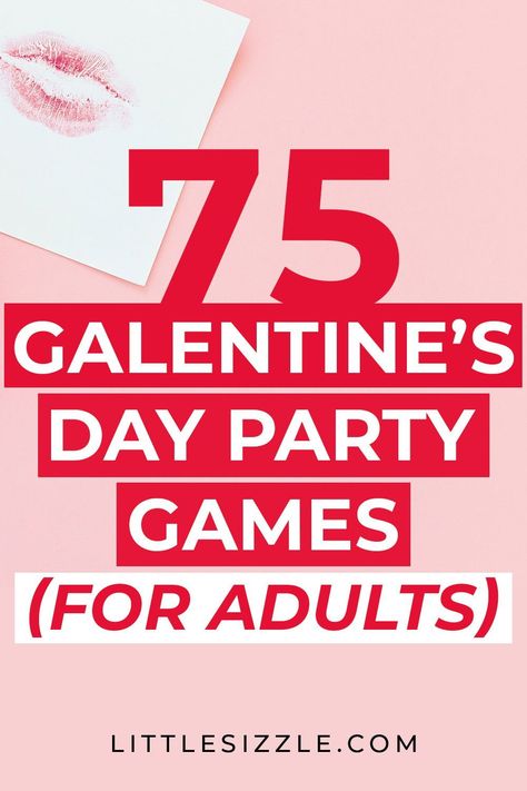 Are you throwing a Galentines Party for your and your besties? Mix up the Mimosa’s, bring some snacks, put on the music and of course... have some games and activities! At LittleSizzle you will find the best Galentines Party games to help you and the girls have an epic Galentines Day! Having these games and activities on hand will encourage talking and laughter. Download, print & play today! Valentines Party Ideas, Galentines Party Ideas, Party Games For Adults, Valentine's Day Party Games, Valentine Party Game, Girls Party Games, Adult Valentines, Creative Party Ideas, Valentine's Party