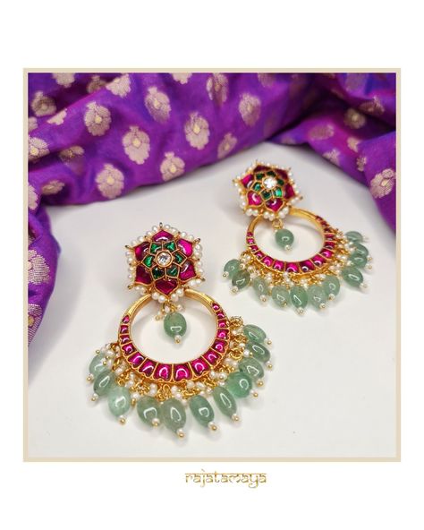 Kundan Chandbali Earrings Gold, Artifical Jwellery, Chandbalis Earrings Gold, Chandbali Earrings Kundan, Chandbali Earrings Gold, Chandbalis Earrings, Kerala Jewellery, Elegant Gold Necklace, Hyderabadi Jewelry