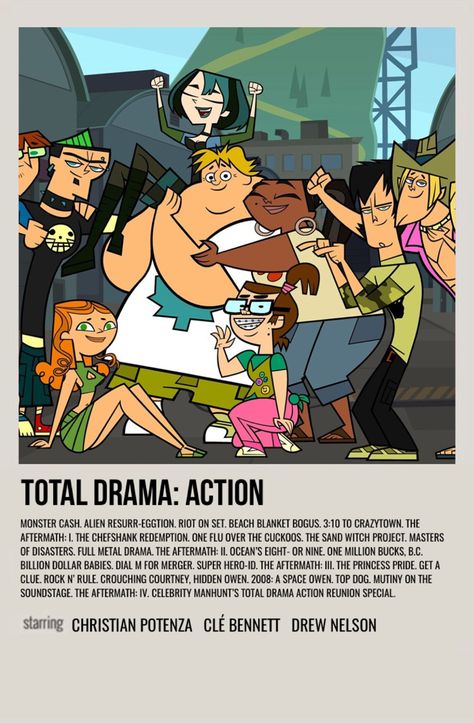 Total Drama Polaroid Poster, Total Drama Island Poster, Total Drama Poster, Total Drama Island Wallpapers, Total Drama Wallpaper, Total Drama Action, Billy Y Mandy, Island Tv, Old Cartoon Shows