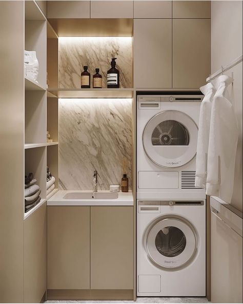 Laundry Room Wallpaper, Stylish Laundry Room, Dream Laundry Room, Laundry Room Closet, Laundry Room Layouts, Laundry Design, Modern Laundry Rooms, Laundry Room Inspiration, Laundry Room Remodel