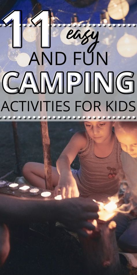 EASY CAMPING ACTIVITIES FOR KIDS AND TODDLERS- Need some ideas for things to do while camping? These are simple to set up and don't require many supplies or materials. Fun Camping Activities, Cabin Activities, Camping Gear List, Camping With Toddlers, Camping Activities For Kids, Emily Jane, Backyard Camping, Steam Activities, Family Camping Trip