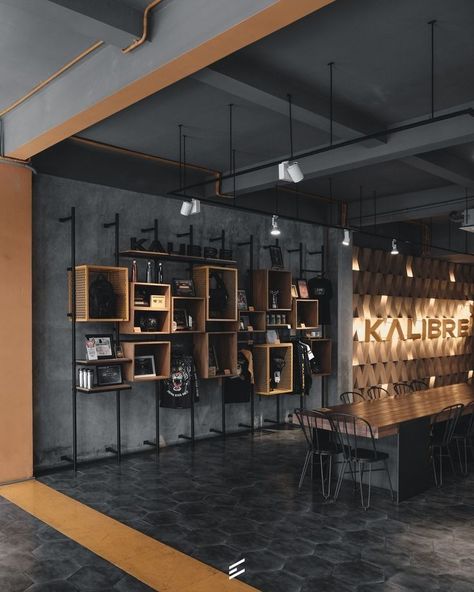 Industrial Coffee Shop, Cafe Plan, Cafe Industrial, Loft Cafe, Luxury Apartments Interior, Cafe Display, Industrial Cafe, Industrial Restaurant, Modern Cafe