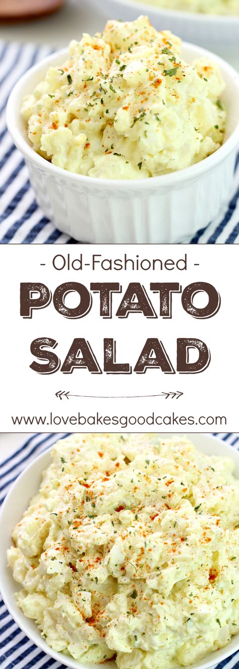 Simple is best when it comes to recipes like this Old-Fashioned Potato Salad! It tastes just like grandma made it! Old Fashioned Potato Salad, Classic Potato Salad, Potatoe Salad Recipe, Potato Dishes, Comfort Foods, Summer Salads, Delicious Salads, Soup And Salad, Side Dish Recipes