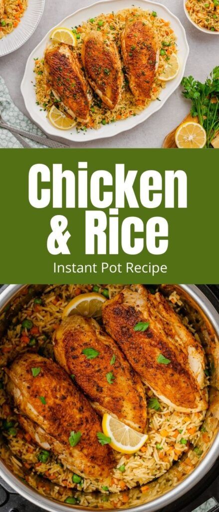 dinner idea: instant pot chicken and rice is SO Good! Chicken Rice Pressure Cooker, Insta Pot Chicken Breast Recipe, Instapot Chicken Breast Recipe, Instant Pot Frozen Chicken Breast Recipes, Chicken And Rice Recipes Instant Pot, Chicken Rice Instant Pot Recipes, Instant Pot Chicken And Rice Recipes, Chicken And Rice Pressure Cooker, Chicken And Rice Instant Pot