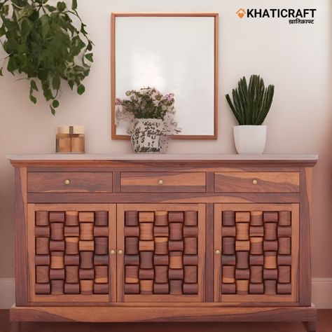 Introducing our stunning sideboard! Crafted with precision & showcasing the natural beauty of wood grain, it's not just a piece of sheesham furniture; it's a statement of elegance. Shop online- https://zurl.co/vEJW WoodSideboard# #khaticraft#woodenfurniture#sheeshamwood Sheesham Furniture, The Natural, Sideboard, Wood Grain, Natural Beauty, Grain, Wood, Furniture, Beauty