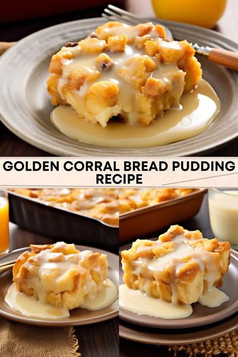 Learn how to make the delicious golden corral bread pudding with this easy and simple recipe. Perfect for any occasion, this classic American dessert is sure to impress your family and friends. Golden Corral Bread Pudding Recipe, Golden Corral Bread Pudding, Tropical Bread, Custard Bread Pudding, Bread Pudding Recipe Easy, Rice Puddings, Best Bread Pudding Recipe, Homemade Yeast Rolls, American Dessert