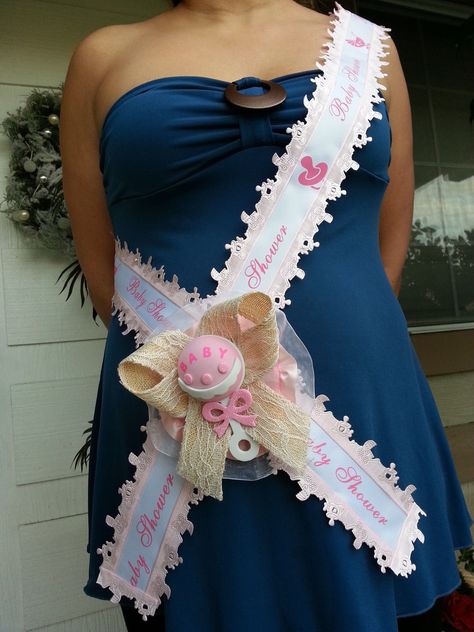 Baby Shower Mom To Be It's a Girl Sash Pink With Rattle, Ribbon and Corsage  in Home & Garden, Greeting Cards & Party Supply, Party Supplies | eBay Distintivos Baby Shower, Kat Diy, Baby Shower Corsage, Maternity Sash, Baby Kicking, Baby Shawer, Baby Sleep Problems, Shower Bebe, Mom To Be