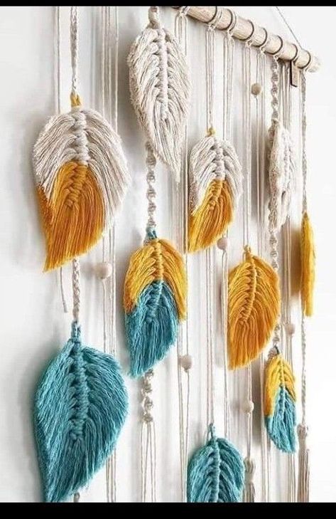 Simple Hoop Macrame, Simpul Makrame, Macrame Feathers, Boho Crafts Diy, Macrame Supplies, Macrame Wall Hanging Diy, Macrame Wall Hanging Patterns, Rope Crafts Diy, Macrame Patterns Tutorials