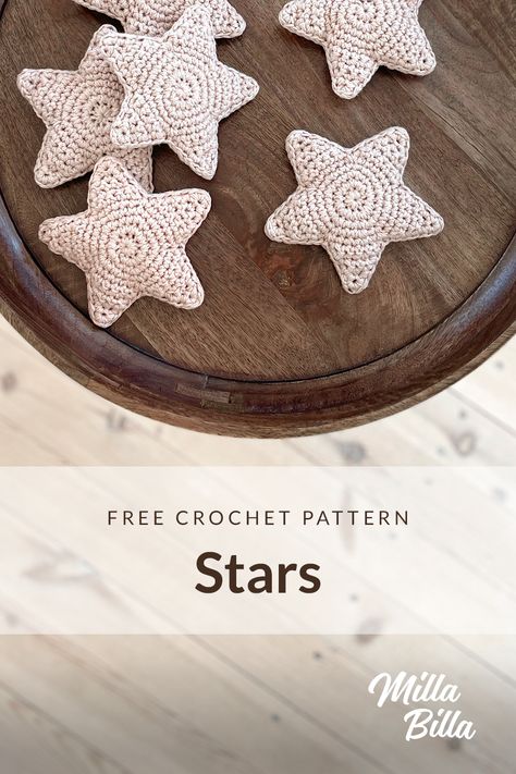 Large Star Crochet Pattern, Crochet Star Mobile, Star Crochet Amigurumi, Crochet A Star Pattern, Star Chain Crochet, Crochet Star Amigurumi Free Pattern, Christmas Star Crochet Pattern Free, Star Crochet Free Pattern, Crochet Star Ornaments