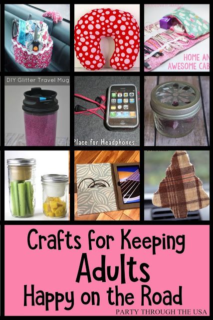 Crafts for Keeping Adults Happy on the Road Crafts To Do In The Car Road Trips, Road Trip Sewing Projects, Crafts To Do In The Car For Adults, Crafts To Do While Traveling, Road Trip Care Package For Adults, Travel Crafts For Adults, Road Trip Goodie Bags For Adults, Road Trip Adults, Road Trip Activities For Adults