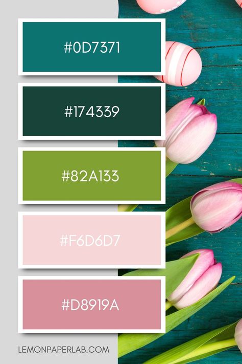 Pink Turquoise Green Color Palette, Color Schemes Green Pink, Teal And Pink Color Scheme, Easter Colors 2024, Green And Pink Colour Scheme, Green Blue And Pink Color Palette, Pink Green Colour Palette, Blue Pink Green Color Palette, Blue Green Pink Color Palette