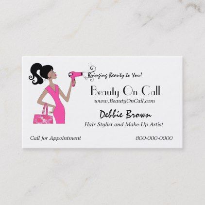 Hair Stylist On Call Business Cards - business template gifts unique customize diy personalize Business Card Ideas, Business Cards Beauty, Hair Business Cards, Hair Stylist Gifts, Beauty Business Cards, Stylist Business Cards, Hairstylist Business Cards, Salon Business Cards, Business Card Designs