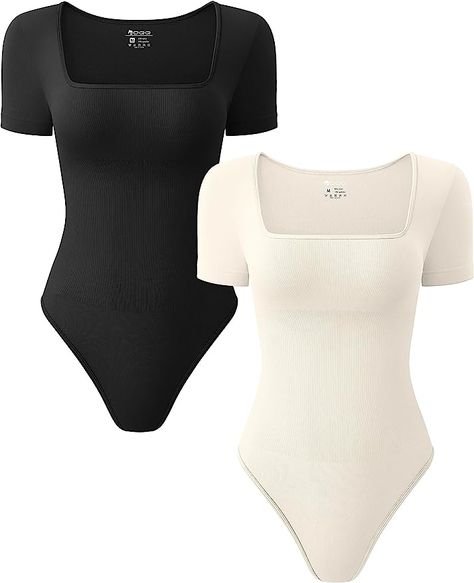 Knit Ribbed Seamless Design,gives you maximum freedom of movement. High elasticity and snap-button fastening at the bottom making this bodysuit very easy to wear. Body Suit Outfit, Body Outfit, Body Suit Outfits, Shapewear Bodysuit, Looks Street Style, Women's Shapewear, Womens Bodysuit, Short Sleeve Bodysuit