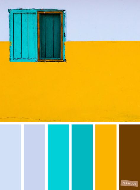 Color inspiration : light blue + turquoise + yellow color palette #color #turquoise #inspiration #summercolor Turquoise Yellow Color Palette, Turquoise Palette, Yellow Color Combinations, Yellow Color Palette, Turquoise Color Palette, Themes Wedding, Brown Color Schemes, Yellow Colour Scheme, Color Palette Yellow