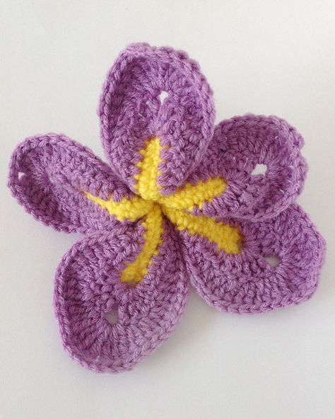 Crocheted Plants, Crochet Iris, Dutch Iris, Flower Projects, Wooden Crochet Hooks, Crochet Garden, Craft Flowers, Crochet Storage, Crochet Plant